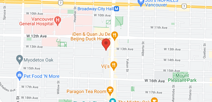 map of 401 526 W 13TH AVENUE
